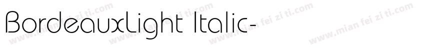 BordeauxLight Italic字体转换